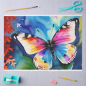 Rustieke veelkleurige Waterverf vlinder Tissuepapier (Craft)