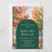 Rustieke Verandering Van De Bladeren Bruidsmeisjes Kaart (Voorkant)