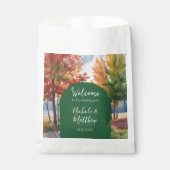 Rustieke verandering van de bladeren bruiloft bedankzakje (Voorkant)