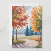 Rustieke Verandering Van De Bladeren Trouwdouche Kaart (Achterkant)