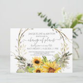 Rustieke Verandering van Plannen Script Zonnebloem Kaart (Staand voorkant)