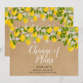 Rustieke verandering van Plans Vrijgezellenfeest L Save The Date (Voorkant / Achterkant)