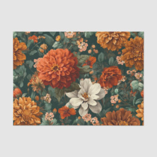 Rustieke Verbrand Oranje Krachtig Vintage Boho Blo Tissuepapier
