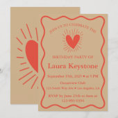 Rustieke Verbrande Terracotta & Tan Verjaardag Kaart (Voorkant / Achterkant)