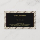 Rustieke verf peeling hout planken goud accent visitekaartje (Achterkant)