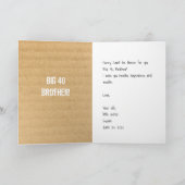 Rustieke Verjaardag Kaart voor Man (Binnen)