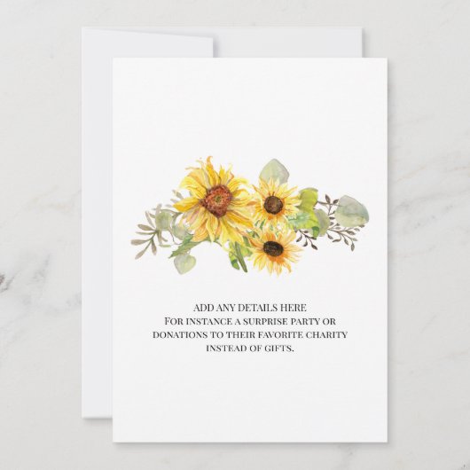 Rustieke Verjaardag Party Bloemen Herfst Zebra Pom Kaart (Achterkant)