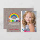Rustieke Verjaardag Regenboog | Kleurrijke Foto Be Bedankkaart (Voorkant / Achterkant)