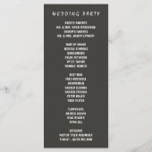 Rustieke verlichte boom tak bruiloft programma's (Achterkant)