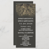 Rustieke verlichte boom tak bruiloft programma's (Voorkant / Achterkant)