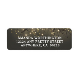 Rustieke verlichte boom tak land bruiloft etiket