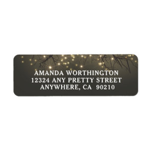 Rustieke verlichte boom tak land bruiloft etiket