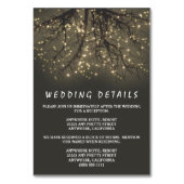 Rustieke verlichte boomtak bruiloft behuizing Kaar Kaart (Voorkant)