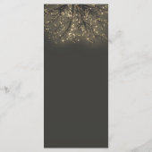 Rustieke verlichte boomtak bruiloft menu Kaarten (Achterkant)