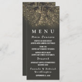 Rustieke verlichte boomtak bruiloft menu Kaarten (Voorkant / Achterkant)