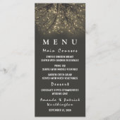 Rustieke verlichte boomtak bruiloft menu Kaarten (Voorkant)