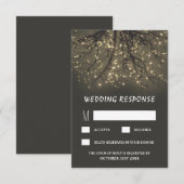 Rustieke verlichte boomtak bruiloft RSVP-Kaarten RSVP Kaartje (Voorkant / Achterkant)