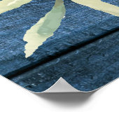 Rustieke Verlichte Groene Bruidsbruiloft Welkomstb Poster (Hoek)