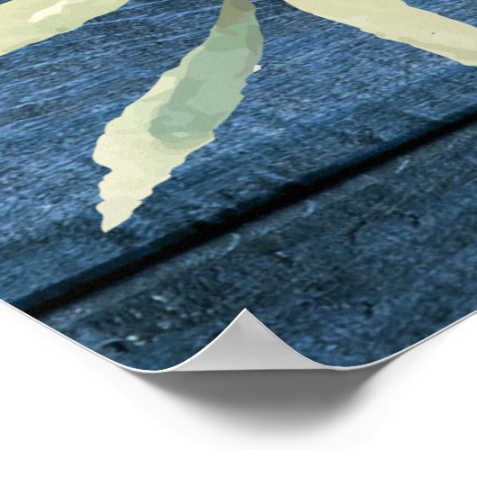 Rustieke Verlichte Groene Bruidsbruiloft Welkomstb Poster (Hoek)