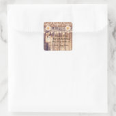 Rustieke verlichte metselstenen potten Madeliefjes Vierkante Sticker (Tas)