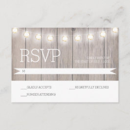 Rustieke verlichting - RSVP-kaart RSVP Kaartje