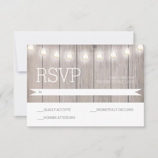 Rustieke verlichting - RSVP-kaart RSVP Kaartje (Voorkant)