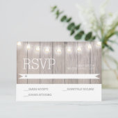 Rustieke verlichting - RSVP-kaart RSVP Kaartje (Staand voorkant)