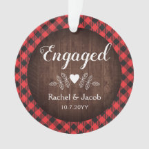 Rustieke Verloving Buffalo Plaid Rood Geruit