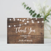 Rustieke Verloving Feest Bedankkaart (Staand voorkant)
