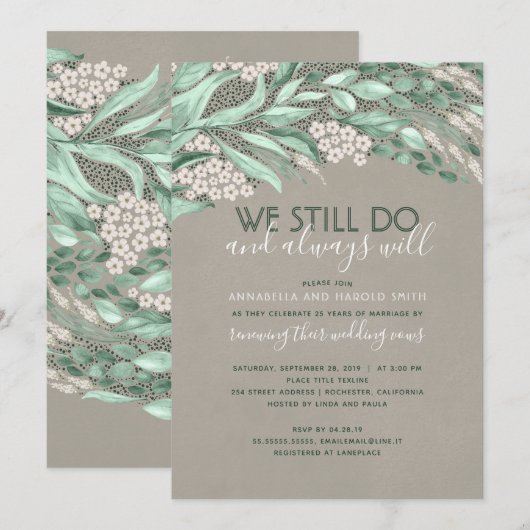 Rustieke Verlowing Verlengd Huwelijksjubileum Groe Kaart (Voorkant / Achterkant)