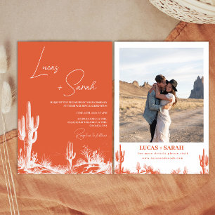 Rustieke Verona Sunset Westerne Desert Wedding Kaart