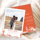 Rustieke Verona Sunset Westerne Desert Wedding Kaart