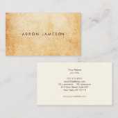 Rustieke verouderde terracotta steen visitekaartje (Voorkant / Achterkant)