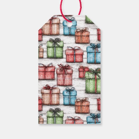 Rustieke verpakte geschenken - Cadeau Label Cadeaulabel (Achterkant)