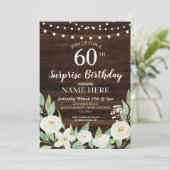 Rustieke Verrassing Verjaardagsfeest Elke Leeftijd Kaart (Staand voorkant)