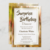 Rustieke verrassingsuitnodiging voor 60e verjaarda kaart (Voorkant / Achterkant)