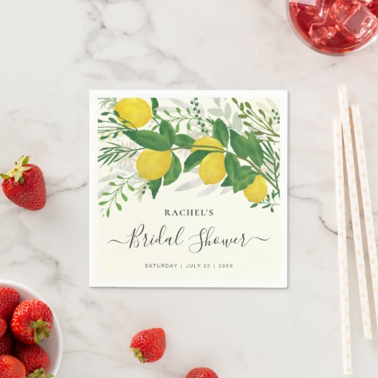 Rustieke verse citroen papieren servet (Insitu)