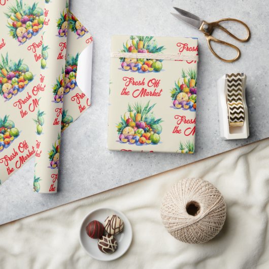 Rustieke Verse Fruit Bruidsdouche Van De Markt Cadeaupapier (Crafts)