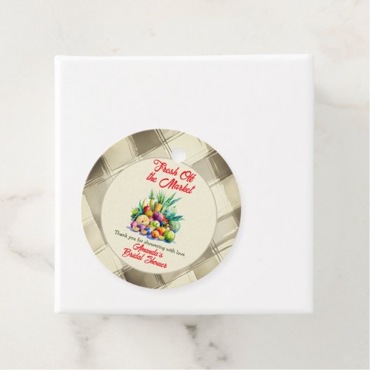 Rustieke verse fruit bruidsfeest rechtstreeks van bedankjes labels (In situ)