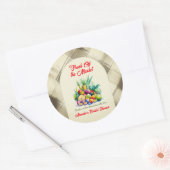 Rustieke verse fruit bruidsfeest van de markt ronde sticker (Envelop)