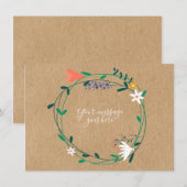 Rustieke Verse Lente Bloemenslingers Bedankkaart (Voorkant / Achterkant)