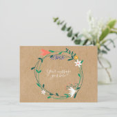 Rustieke Verse Lente Bloemenslingers Bedankkaart (Staand voorkant)