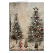 Rustieke versierde kerstbomen (Voorkant)