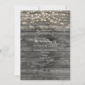 Rustieke Verweerde Grijze Houten Strijklichten Bru Kaart (Voorkant)