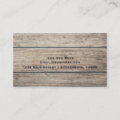 Rustieke verweerde houten boerderij schuur Shabby  Visitekaartje (Achterkant)