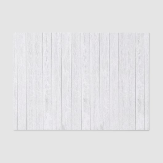 Rustieke verweerde witte houten faux textuur tissuepapier (Voorkant)