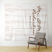 Rustieke verweerde witte schuur houten planken tro wandkleed (In Situ (horizontaal))