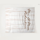 Rustieke verweerde witte schuur houten planken tro wandkleed (Voorkant (horizontaal))