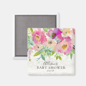 Rustieke vetplanten bloemendouche gunst magneet (Voorkant / Achterkant)