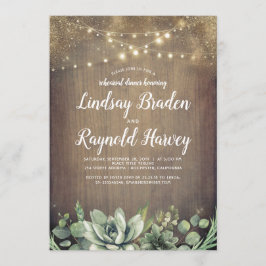 Rustieke vetplanten Groen repetitie diner Kaart